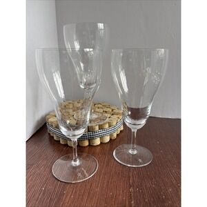 Rosenthal Crystal Romance II Stem 6 7/8 Iced Tea Goblet Set Of 3 Signed Pristine